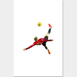 Alejandro Garnacho Bicycle Kick Posters and Art